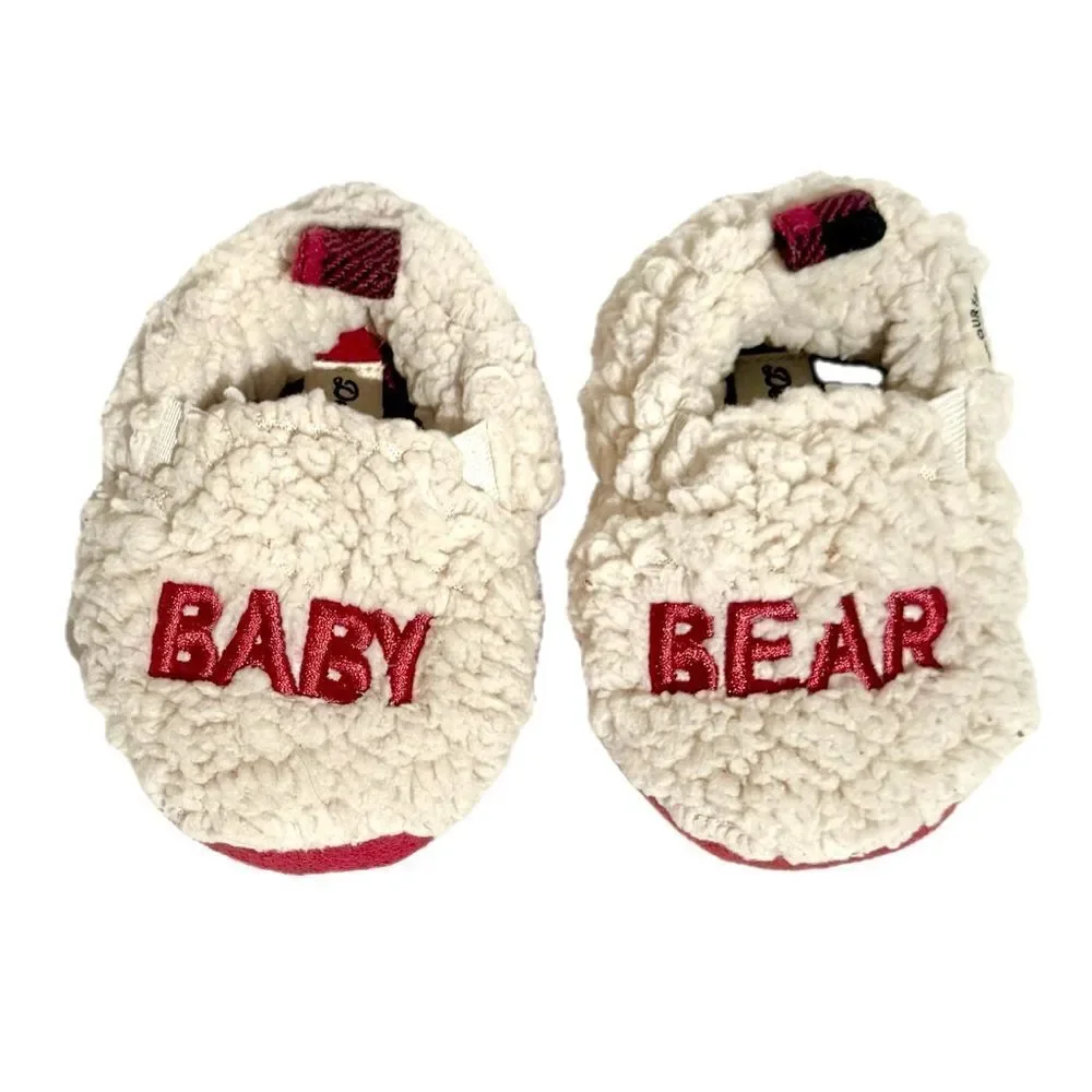 Dearfoams Baby Bear Faux Shearling Slippers